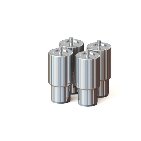 KIT 4 PIEDI INOX D.60 REGOLABILI