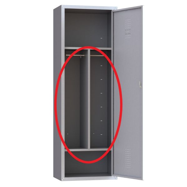 KIT divisorio e ripiano inferiore per MODUZINC