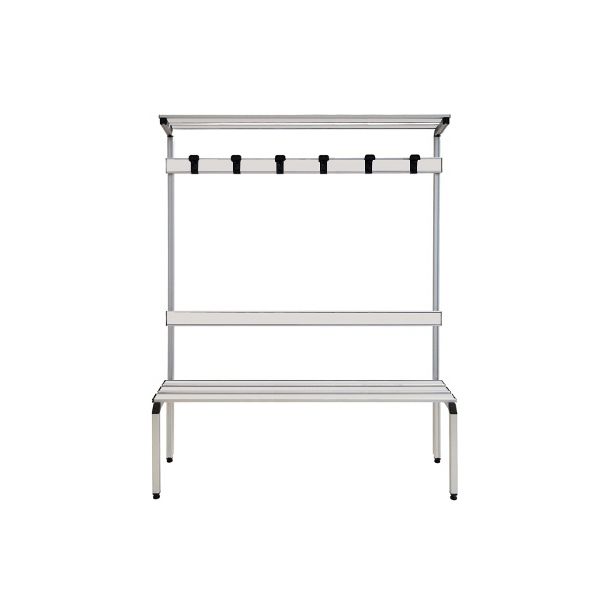 PANCA ALLUMINIO CON ALZATA 4 POSTI