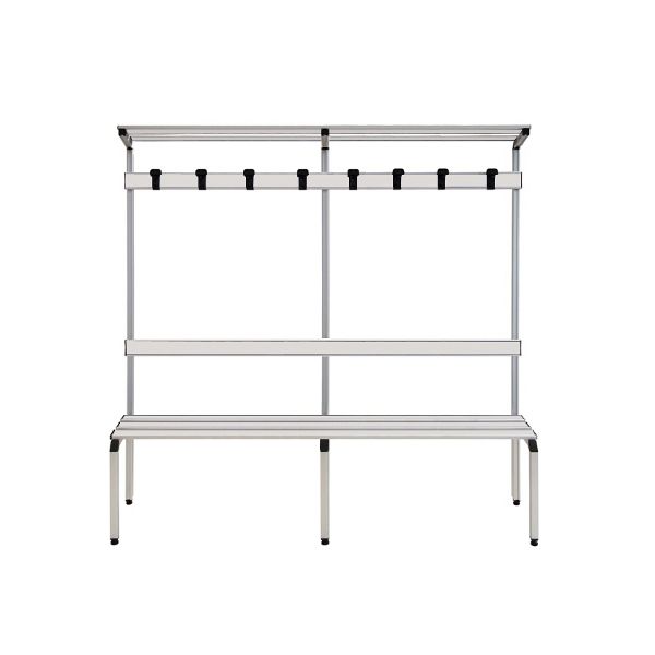 PANCA ALLUMINIO CON ALZATA 6 POSTI